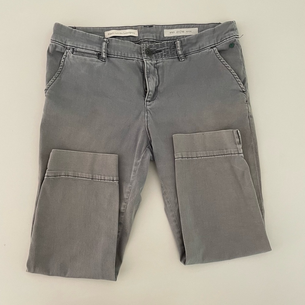 Anthropologie Pilcro and the Letterpress light gray cropped pants